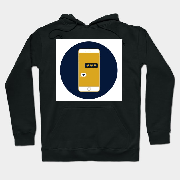 Texting Love Hoodie by kubrick215